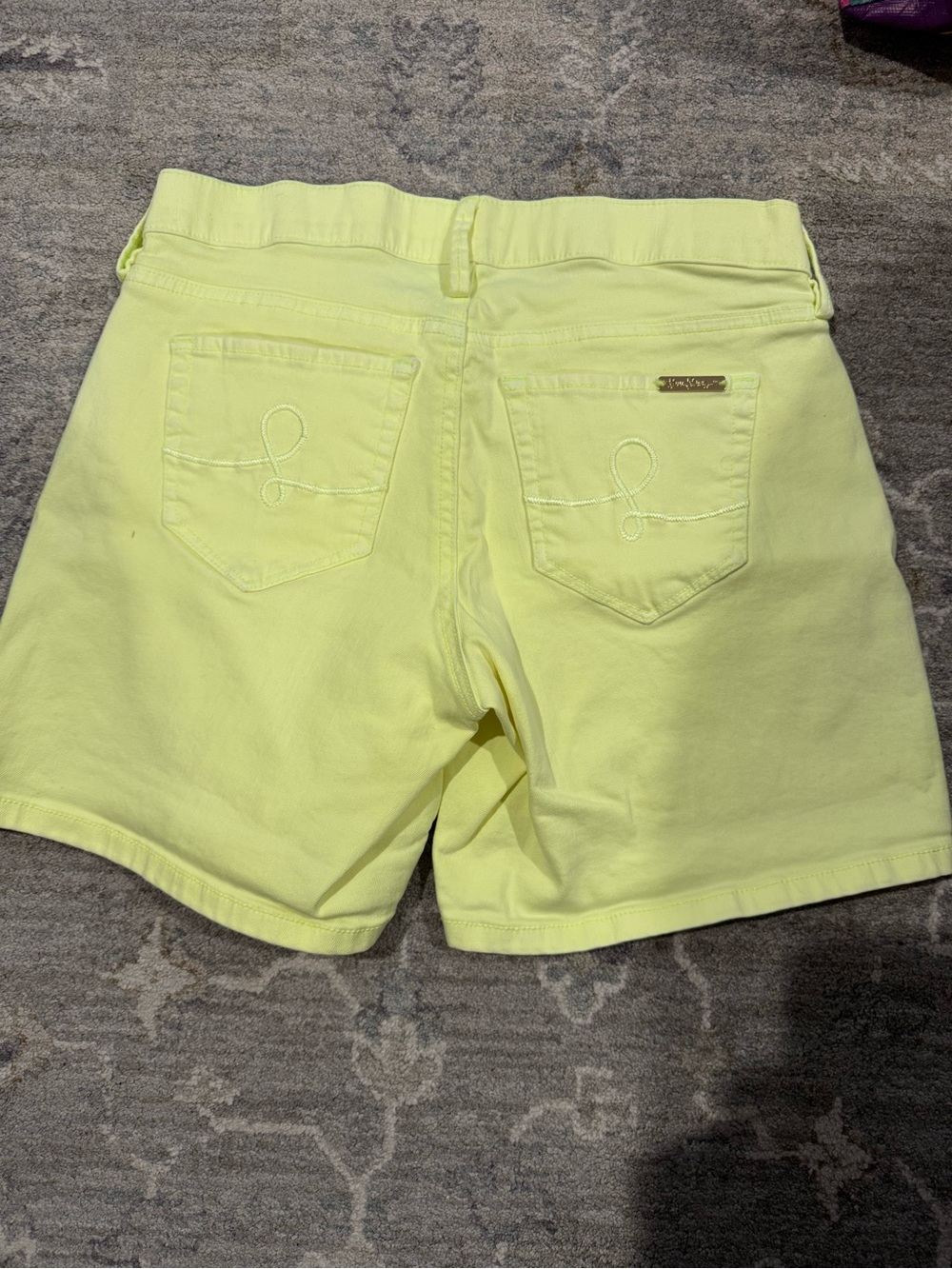 Lilly Pulitzer Lemon-Glow Cotton Jean Shorts